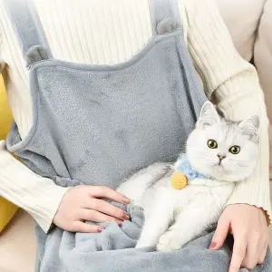 [콩심팥심]고양이 반려묘 교감 캥거루 주머니 그루밍 앞치마