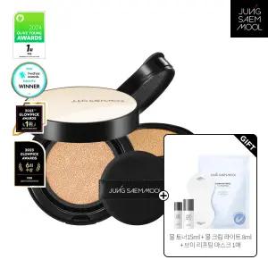 (New컬러 출시)정샘물 에센셜 스킨 누더 쿠션(본품+리필)(+ 물토너15ml + 물크림라이트8ml + 브이리프팅마스크 1매)