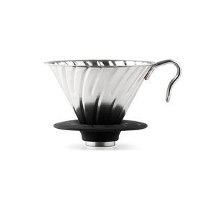 메가커피 하리오 V60 메탈드립퍼 1 4인용 실버VDM 02HSV