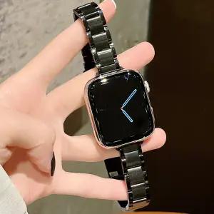 애플워치4세대 40mm 44mm 호환 럭셔리 슬림 메탈 시계줄 밴드 스트랩