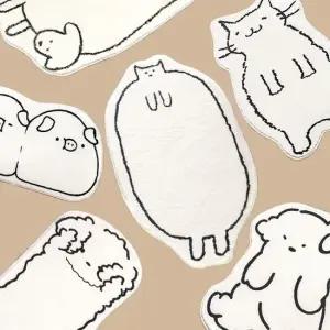한빛카페트 냥냥이 댕댕이 동물 발매트 미니러그 모음