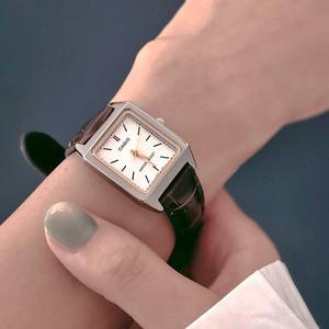 [카시오]CASIO 카시오 클래식 스퀘어 화이트브라운 여성시계