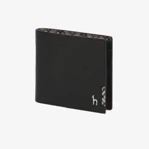 [헤지스](광주신세계)[CHESTER] 블랙 체크배색 소가죽 반지갑 HJWA4E281BK