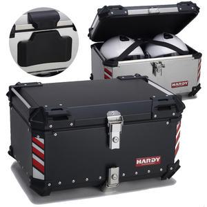 알루미늄 탑박스 하디 HARDY HD80 블랙 실버 80L 등받이쿠션 포함