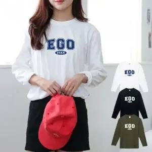 [험블스튜디오] 커플 라운드 기본 면 긴팔티