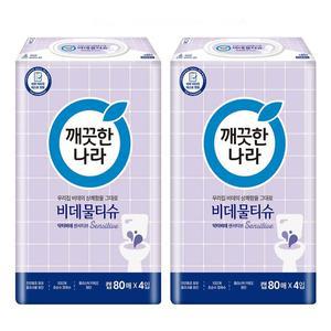 [기타]깨끗한나라 비데물티슈 닥터비데 센서티브 캡형 80매 8팩