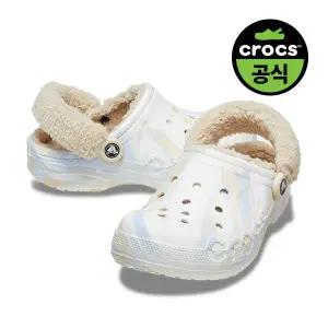 [크록스][공식]  공용 BAYA LINED FUZZ STRAP MARBLED CLG WHM (23FUCL209241)