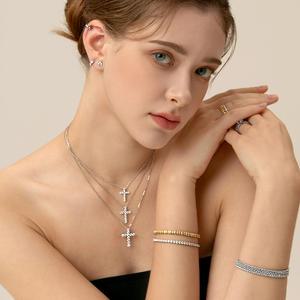 [골드팡] 14k/18k 노블레스 2.22캐럿 랩 다이아몬드 클래식 테니스 팔찌 (2mm)