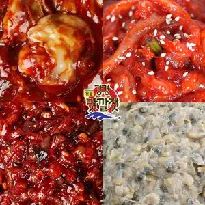 전통 강경맛깔젓 4종세트 14호 총1kg(굴젓+가리비젓+비빔낙지젓+조개젓 각250g