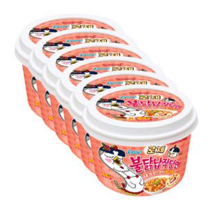 삼양 로제 불닭 납작 당면 큰컵 169.4g 6개 컵라면