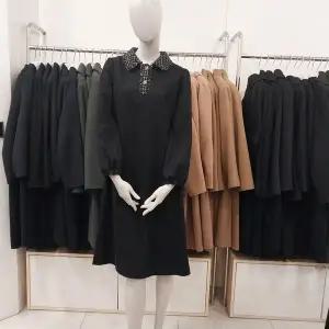[하프클럽/프로그램]프로그램NC해운대점 트위드 카라 소매셔링밴드 체형커버 정장 원피스 P244O055