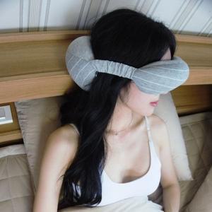2in1 차량용 휴대용 목쿠션 수면 안대 베개 눈건조할 (WFGRJSU)