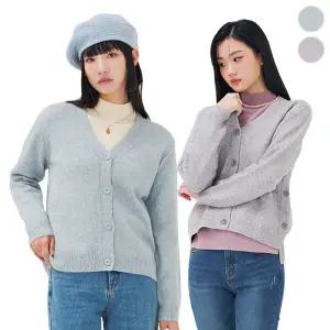 [체이스컬트] 보카시 버튼 POINT CARDIGAN/2Color