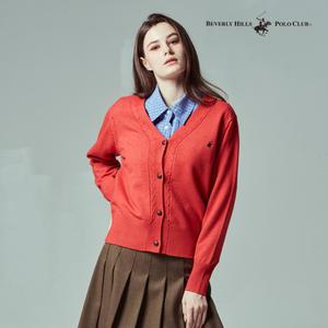 [비버리힐즈폴로클럽] 여성 클래식 WOOL 블렌디드 니트 가디건