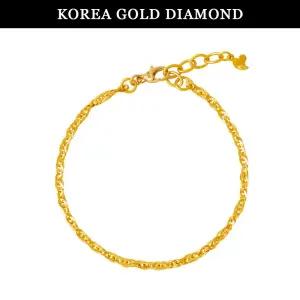 갤러리아 순금 24k 팔찌 여자 금 커브 체인 3.75g