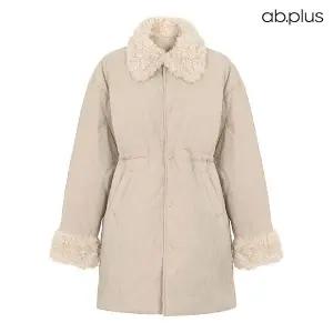 [정품] 에이비플러스 퍼카라 퀼팅 스트링 디테일 패딩 퍼 (LSY4MU31A)