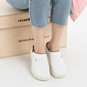 [제뉴인그립] 보르도30-4S 뮬 슬리퍼 - 퓨어 화이트