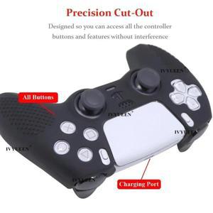[보호보관용]IVYUEEN PlayStation 5 PS5 컨트롤러 실리콘 케이스 및 Dualsense 커버용 8 엄지 스틱 그립 캡