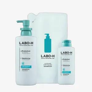 라보에이치 비듬 두피 댄드러프클리닉 샴푸 탈모증상완화 대용량 400ml+400ml리필+180ml