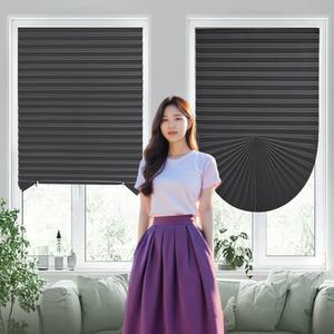 붙이는 무타공암막블라인드 베란다햇빛가리개 창틀 찍찍이 90x240cm