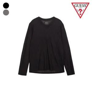 게스 남성 M3RP27R7SI0 V넥 골지 긴팔티 MN1K2300 331465