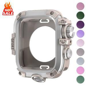 알루미늄 합금 케이스 메탈 범퍼 스크린 필름 프레임 애플워치 시리즈 9 8 7 45mm iWatch 654SE 44mm 보호 커버