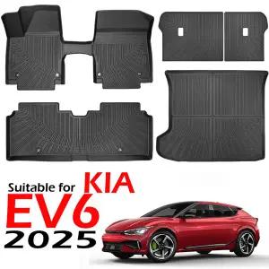 Kia EV6 2025 TPE 바닥 매트 카고 라이너 등받이 매트 전천후 보호 자동차 EV6 바닥 라이너 용 맞춤형