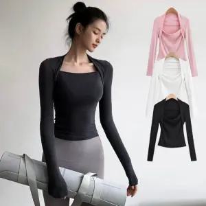 여성 3컬러 필라테스 폴댄스 요가 헬스 엑티브 티셔츠 복상의 긴팔티
