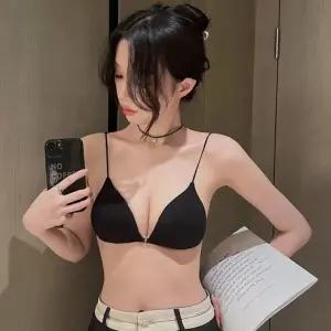 여성 앞후크 브라탑 끈나시 브라 미니멀 섹시 디자인 3컬러 자연스러운 가슴골 데일리 속옷