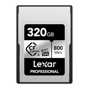 [미국배송] LEXAR 320GB 프로페셔널 CF EXPRESS 타입 A SILVER 시리즈 메모리 카드 카드 슬롯이 있는 소니 카메라와 호환 최대 800/700MB/S 읽기/쓰기 8K 비디오 VPG 200(LCAEXSL320G-RNG)
