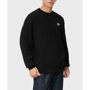 매장정품 DICKIES 프렌치 테리 릴렉스드 스몰 자수 로고 크루넥 Black DK011033BLK 184300