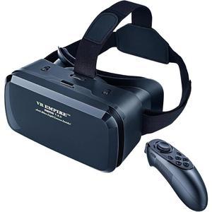 휴대폰용 VR 헤드셋 가상 현실 3D 안경 헬멧 TV 영화 비디오 게임용 고글, iOS 안드로이드 지원 4 7인치 7 3인치 모바일 화면 BR95 컨트롤러