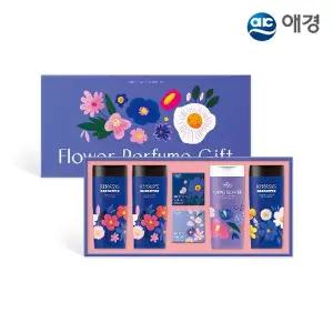 [애경] 플라워 퍼퓸 선물세트 (손잡이케이스/ 샴푸3+바디워시1+클렌징바2)