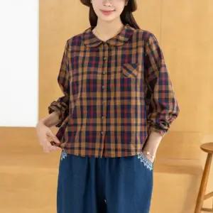 미노 체크 남방  마담 미시 중년 여성 빅사이즈 40대 50대