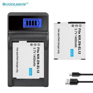 1400mAh 배터리 EN-EL12 Nikon CoolPix S610 S1000pj P300 310 S9400 EN 카메라