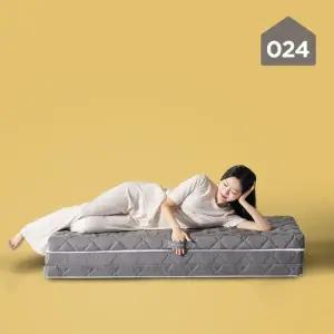 024홈 미니멀 푹신한 손잡이 3단 접이식 토퍼 매트리스 8cm 슈퍼싱글