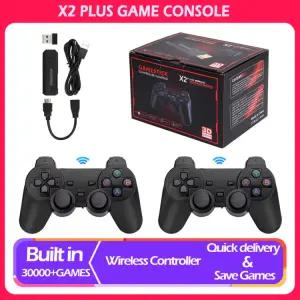 콘솔 50 Gif용X2 레트로 조이스틱 HD 24G신제품 무선 컨트롤러 4K 10 에이터PS1N64 스틱3D 게임 TV 64G