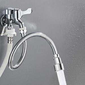 20-50CM 범용 수도꼭지 확장기 스테인레스 스틸 연장 호스 360 ° 회전식 주방 싱크대 비말 방지 노즐 통풍