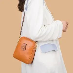 여성 미니 소가죽 크로스백 휴대폰 힙색 여자 지갑 가방 파우치