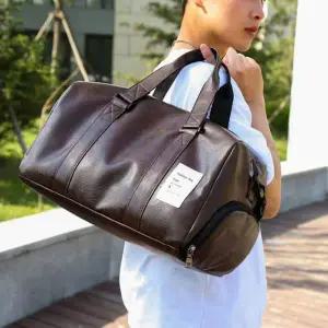 [콩심팥심]남녀 레더 스타일 보스턴백 1P 골프 고품질 출장 보조