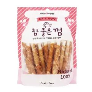 고품질 우유 치킨맛 참좋은 강아지 스틱껌 24p 애완견 간식 (WCFE2BC)