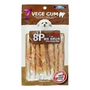 고품질 베게 미트 치킨스틱 8p x 10 개껌 애견간식 닭꼬치 (WC03BDD)