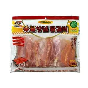 고품질 숯불양념 닭갈비 우유껌 500g 강아지 애견 영양 간식 (WD037CA)