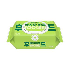 쌍용 후레시아 일회용 물티슈 100매 1개 대용량