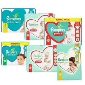 3세트 유럽산 팸퍼스 베이비드라이 밴드 팬티 1 2 3 4 5 6 7 단계 밤 신생아 기저귀 바우처 pampers diaper