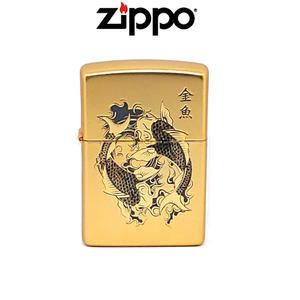 ZIPPO 250-18 GOLD FISH GD 물고기 금붕어 라이터 방풍 휴대용 골드 피쉬 남친 애인 선물 USA 한강사