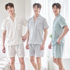 21SS 도시 레이온 카라 반팔 잠옷세트 남성용