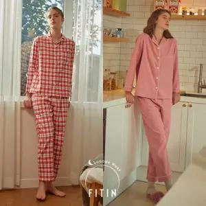 [FITIN] 여성 소프트기모 플라넬 파자마 2세트