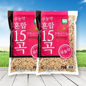 초록숟가락 무농약 혼합곡 3kgX2ea