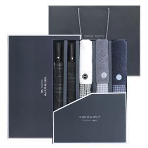 송월우산 2단체크 호텔톤 수건 기업 단체 답례 5p세트